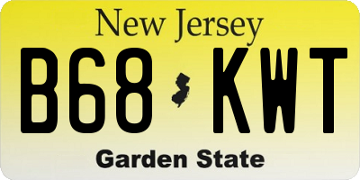 NJ license plate B68KWT