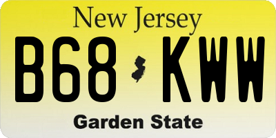 NJ license plate B68KWW
