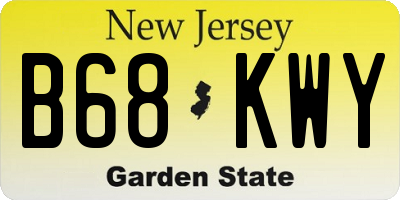 NJ license plate B68KWY