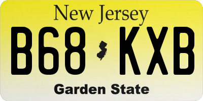 NJ license plate B68KXB