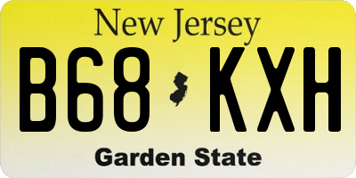 NJ license plate B68KXH