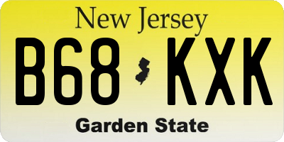 NJ license plate B68KXK