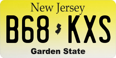 NJ license plate B68KXS