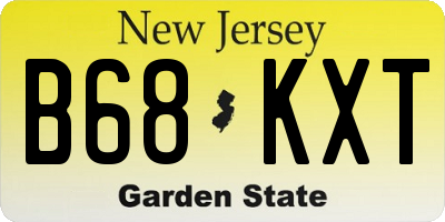 NJ license plate B68KXT