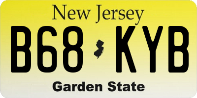 NJ license plate B68KYB