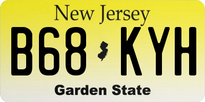 NJ license plate B68KYH