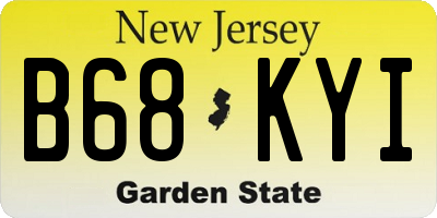 NJ license plate B68KYI