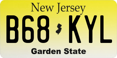 NJ license plate B68KYL