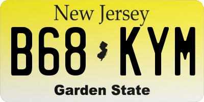 NJ license plate B68KYM