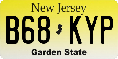 NJ license plate B68KYP