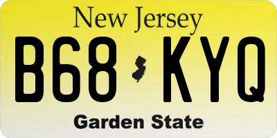 NJ license plate B68KYQ