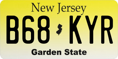 NJ license plate B68KYR