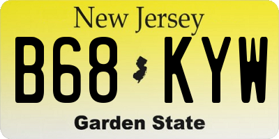 NJ license plate B68KYW