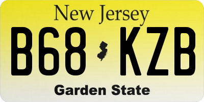 NJ license plate B68KZB