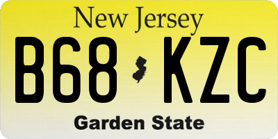 NJ license plate B68KZC