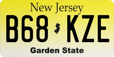 NJ license plate B68KZE