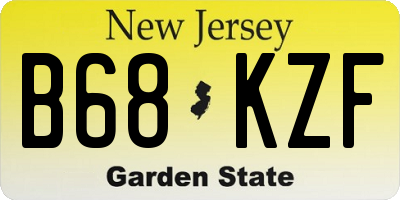 NJ license plate B68KZF
