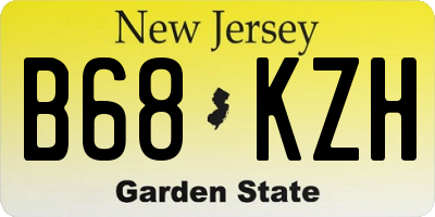 NJ license plate B68KZH