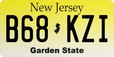 NJ license plate B68KZI
