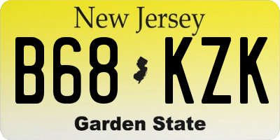 NJ license plate B68KZK