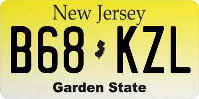 NJ license plate B68KZL