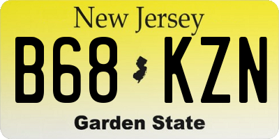 NJ license plate B68KZN