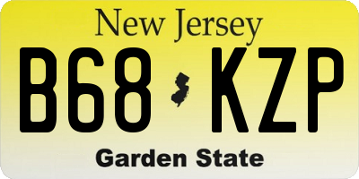 NJ license plate B68KZP