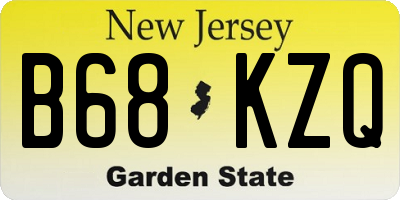 NJ license plate B68KZQ