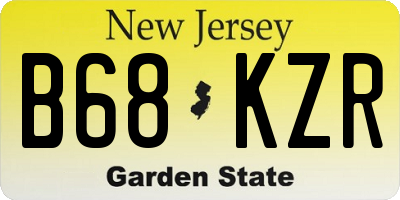 NJ license plate B68KZR