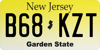 NJ license plate B68KZT