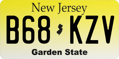 NJ license plate B68KZV