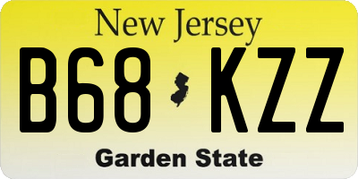 NJ license plate B68KZZ