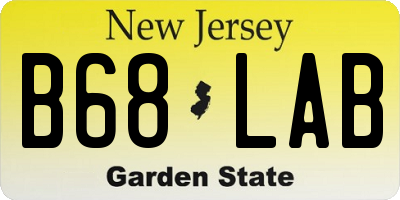 NJ license plate B68LAB
