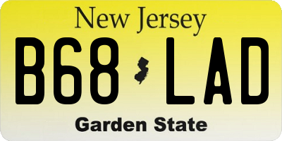 NJ license plate B68LAD