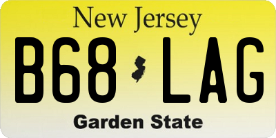 NJ license plate B68LAG