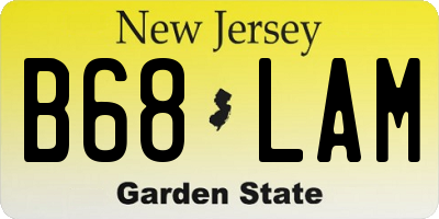 NJ license plate B68LAM