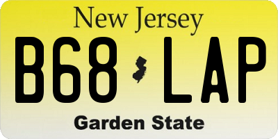 NJ license plate B68LAP