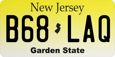 NJ license plate B68LAQ
