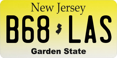 NJ license plate B68LAS