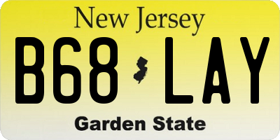 NJ license plate B68LAY