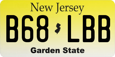 NJ license plate B68LBB