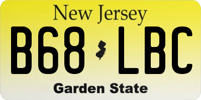 NJ license plate B68LBC