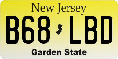 NJ license plate B68LBD