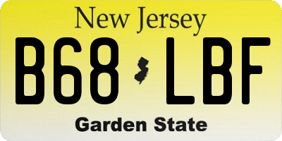 NJ license plate B68LBF