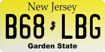 NJ license plate B68LBG