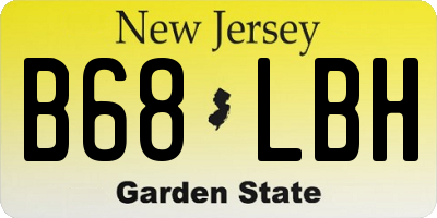 NJ license plate B68LBH