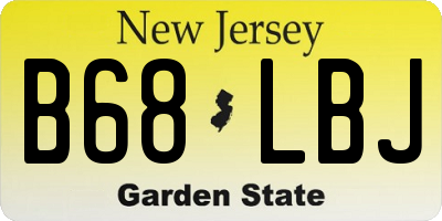 NJ license plate B68LBJ
