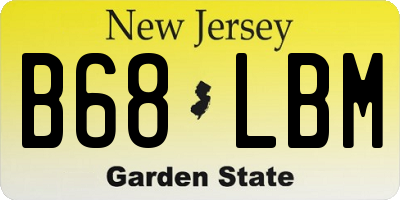 NJ license plate B68LBM