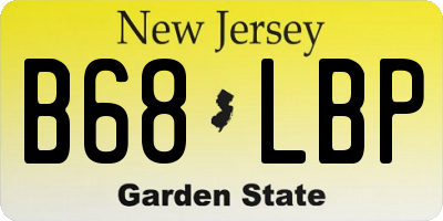 NJ license plate B68LBP