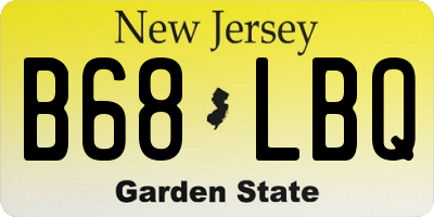 NJ license plate B68LBQ